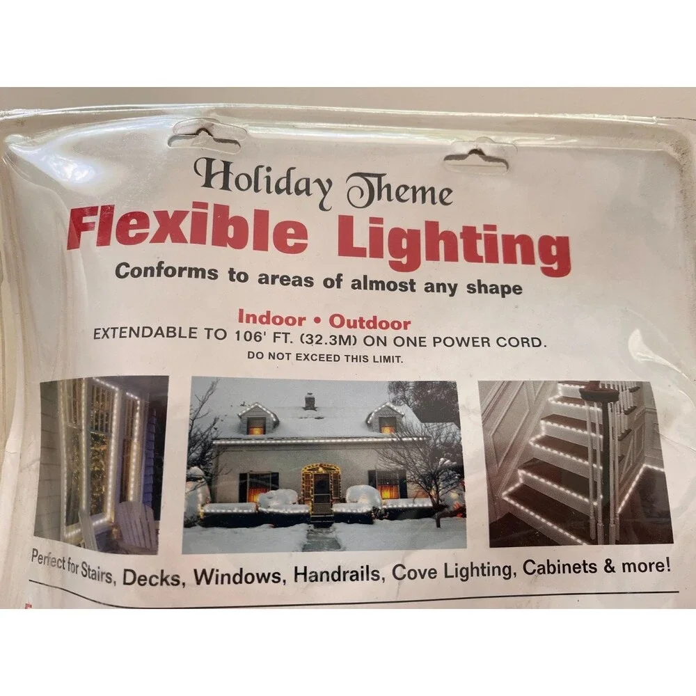 Sunbeam Holiday Theme Flexible Outdoor Lighting 18' Merry Christmas NEW